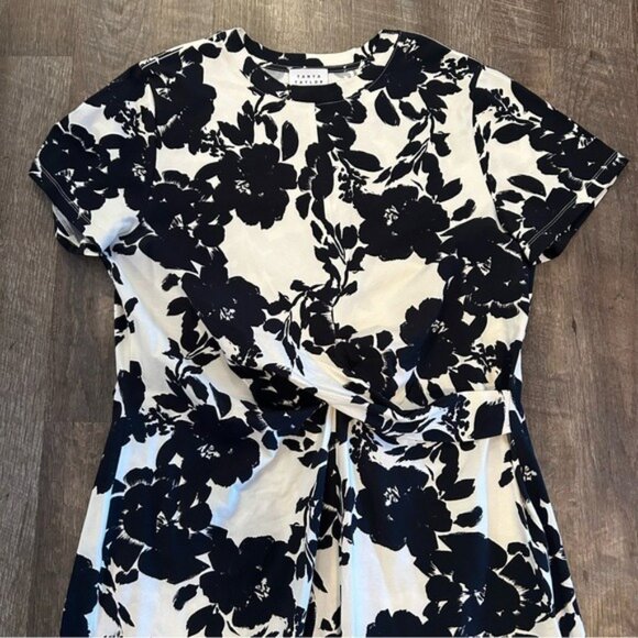 Tanya Taylor Floral Cotton Front Twist Midi Dress 1X - Picture 2 of 6